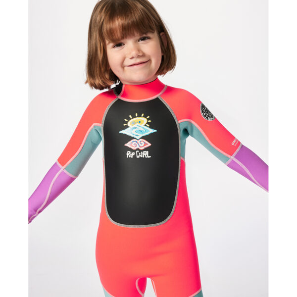 GROMS OMEGA HOT PINK EASY ON/OFF BACK ZIP WETSUIT