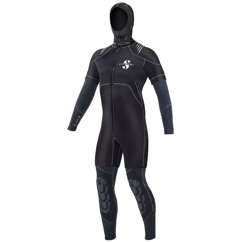 scubapro mens hybrid hood vest over suit