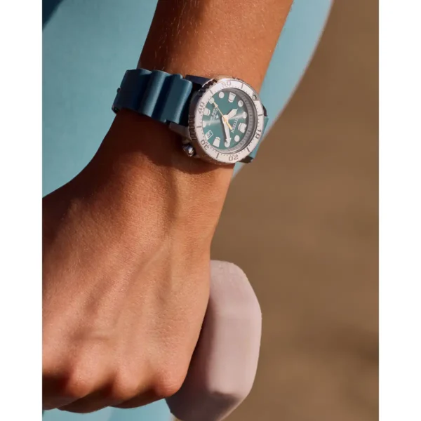 EO2027-09L ladies eco-drive promaster diver watch on wrist