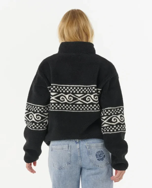 rip curl oceanic cosmic kiss fleece black back
