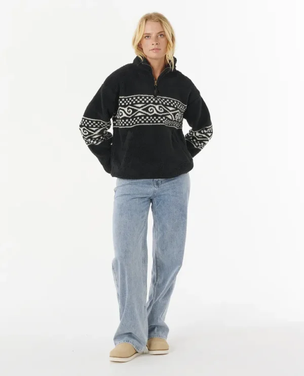 rip curl oceanic cosmic kiss fleece black full