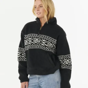 rip curl oceanic cosmic kiss fleece black