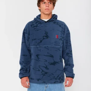 rip curl mens search light polar hooded fleece front torso