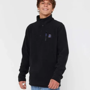 rip curl mens search polar fleece crew front brunette