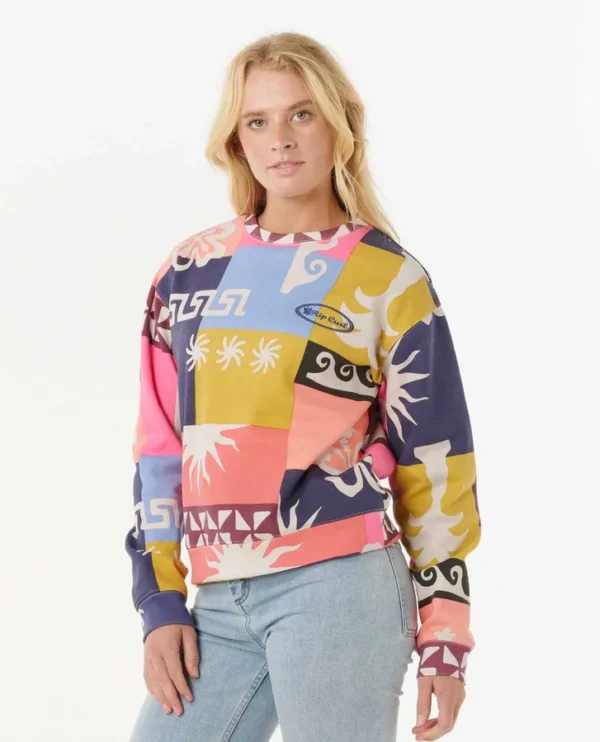 rip curl womens keepsakes crew jumper front