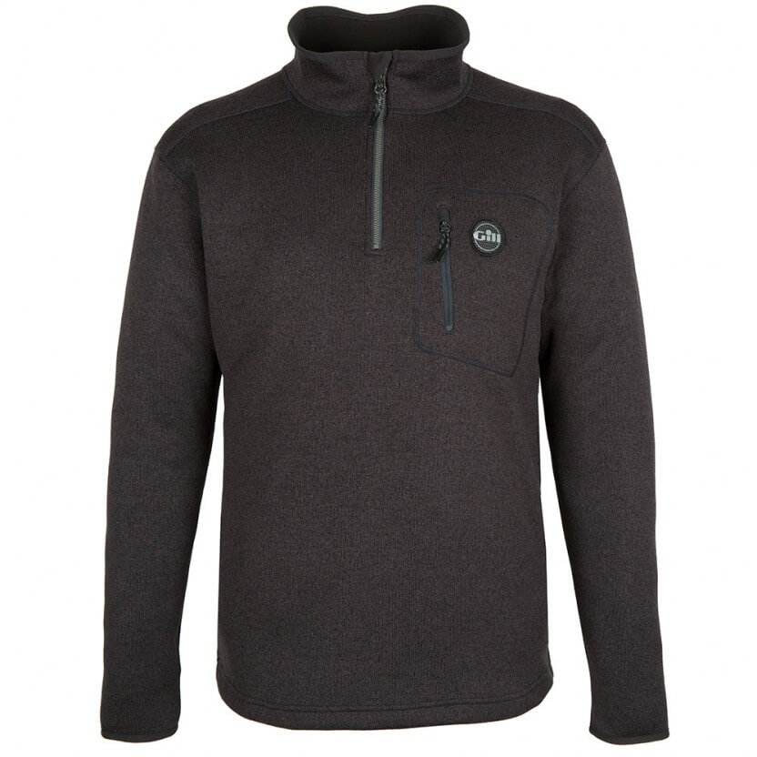 Gill Mens Knit Fleece Graphite Front